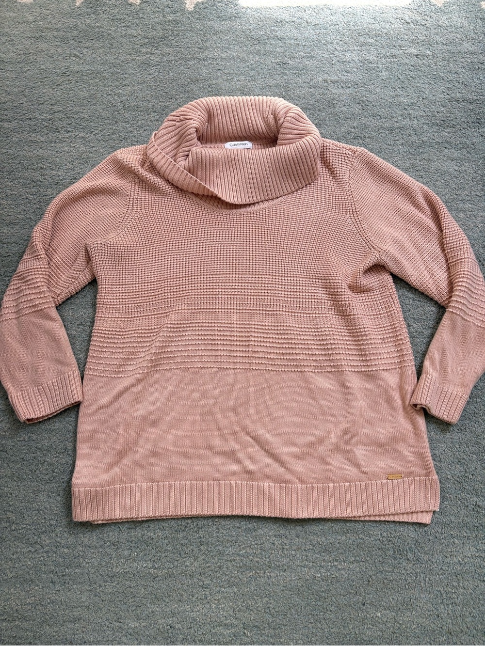 Calvin Klein Dusty Rose Cowl Neck Sweater
